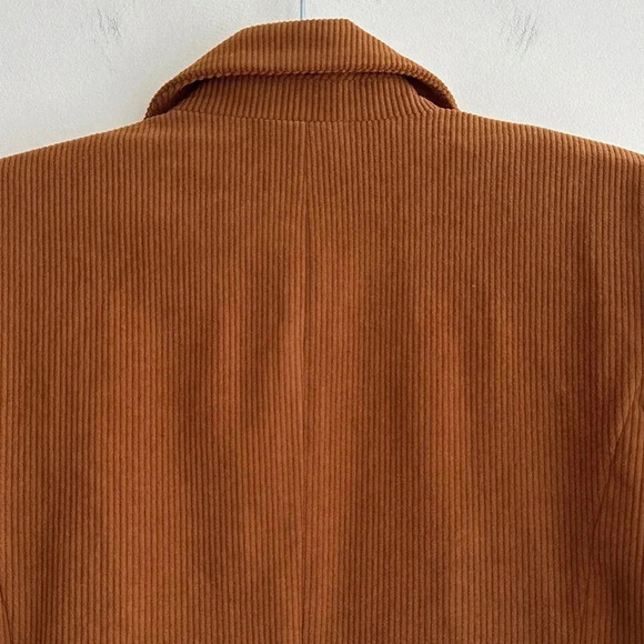 Rachel Zoe Brown Corduroy Blazer, 70s Inspired Jacket, Size Medium - Picture 9 of 16